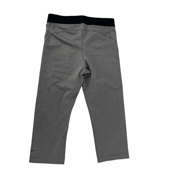 Nike Pro Leggings Gray Cropped Womens Size M Active Wear Performance Dri Fit - Picture 2 of 7